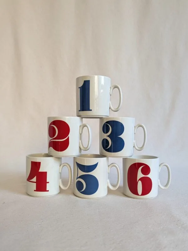 Série de 6 mugs Villeroy & Boch vintage fabriqués dans les années 1970 série rare car non répertoriée en catalogue